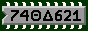 a grey 20-pin chip with the text 74 theta delta 621