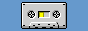 a grey compact cassette with yellow tape and blue background