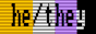 he/they with nonbinary flag background