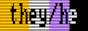 they/he with nonbinary flag background
