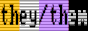 they/them with nonbinary flag background