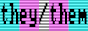 they/them with transgender flag background