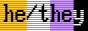 he/they with nonbinary flag background