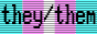 they/them with transgender flag background