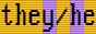 they/he with intersex flag background