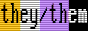 they/them with nonbinary flag background