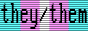 they/them with transgender flag background