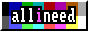 the text 'all I need' in the white and magenta CGA font in front of the 16-colour CGA palette