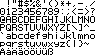 a font with 6x8-pixel characters