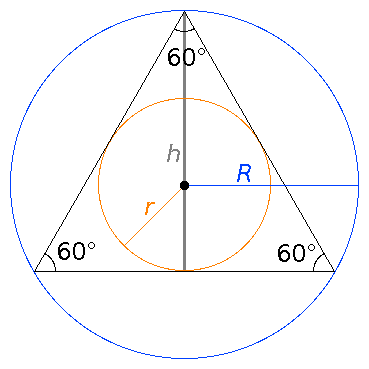 an equilateral triangle