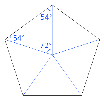 a regular pentagon