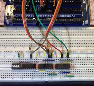 photo of circuit on breadboard